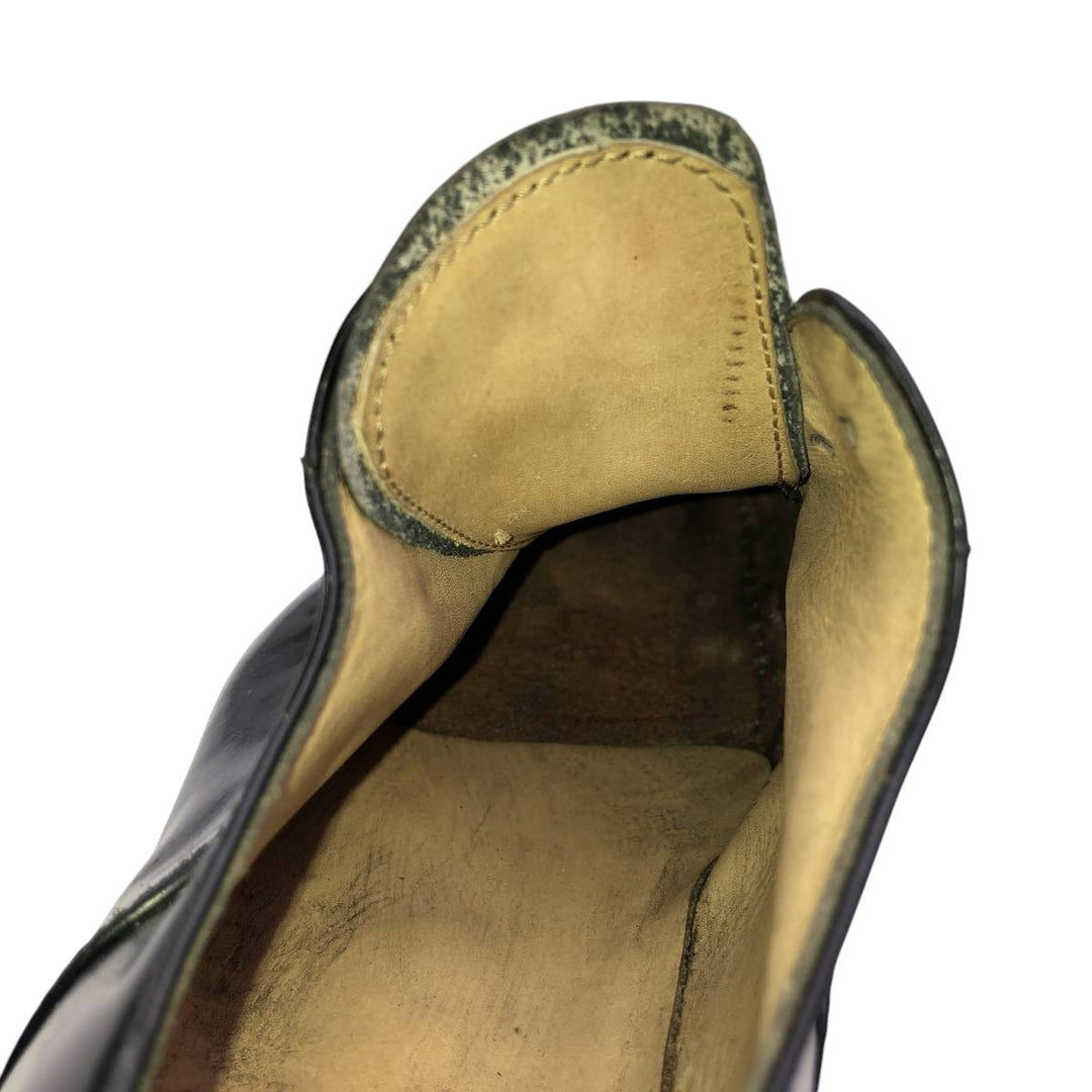 Russell and Bromley Men's Square Toe Straight Tip Shoes, Size 9 (10.8 inches) /saa014507 Men's 27.5cm genuine leather black type Vintage Second Hand