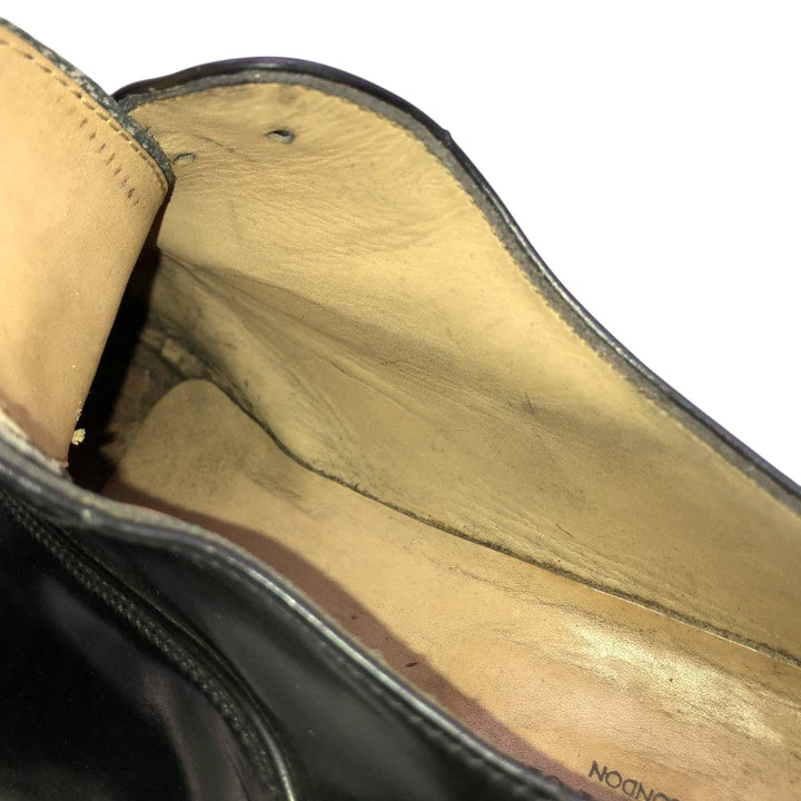 Russell and Bromley Men's Square Toe Straight Tip Shoes, Size 9 (10.8 inches) /saa014507 Men's 27.5cm genuine leather black type Vintage Second Hand