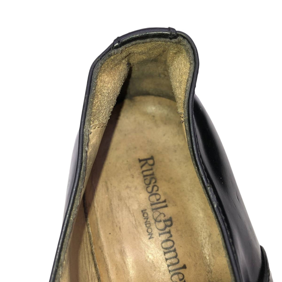 Russell and Bromley Men's Square Toe Straight Tip Shoes, Size 9 (10.8 inches) /saa014507 Men's 27.5cm genuine leather black type Vintage Second Hand