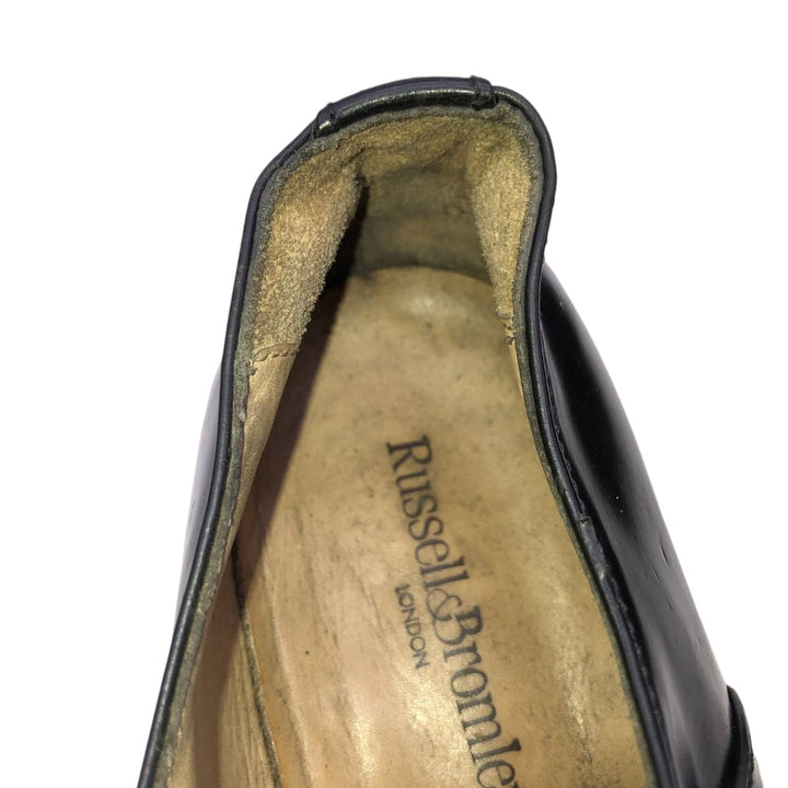 Russell and Bromley Men's Square Toe Straight Tip Shoes, Size 9 (10.8 inches) /saa014507 Men's 27.5cm genuine leather black type Vintage Second Hand