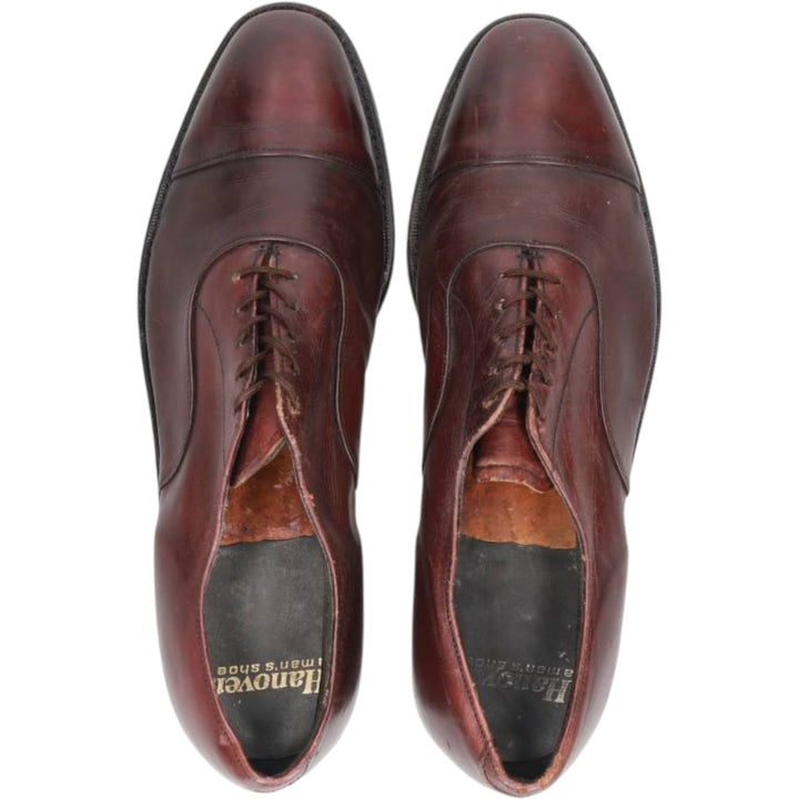HANOVER Straight Tip Shoes 10 1/2N Men's 28.5cm genuine leather burgundy type Vintage Second Hand