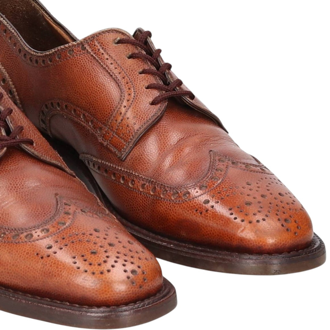 BARNEYS NEWYORK Full Brogue Wingtip Shoes, Made in Italy, Size 10M, Men's Size 11" (saa014509) Men's 28.0cm genuine leather brown type Vintage Second Hand