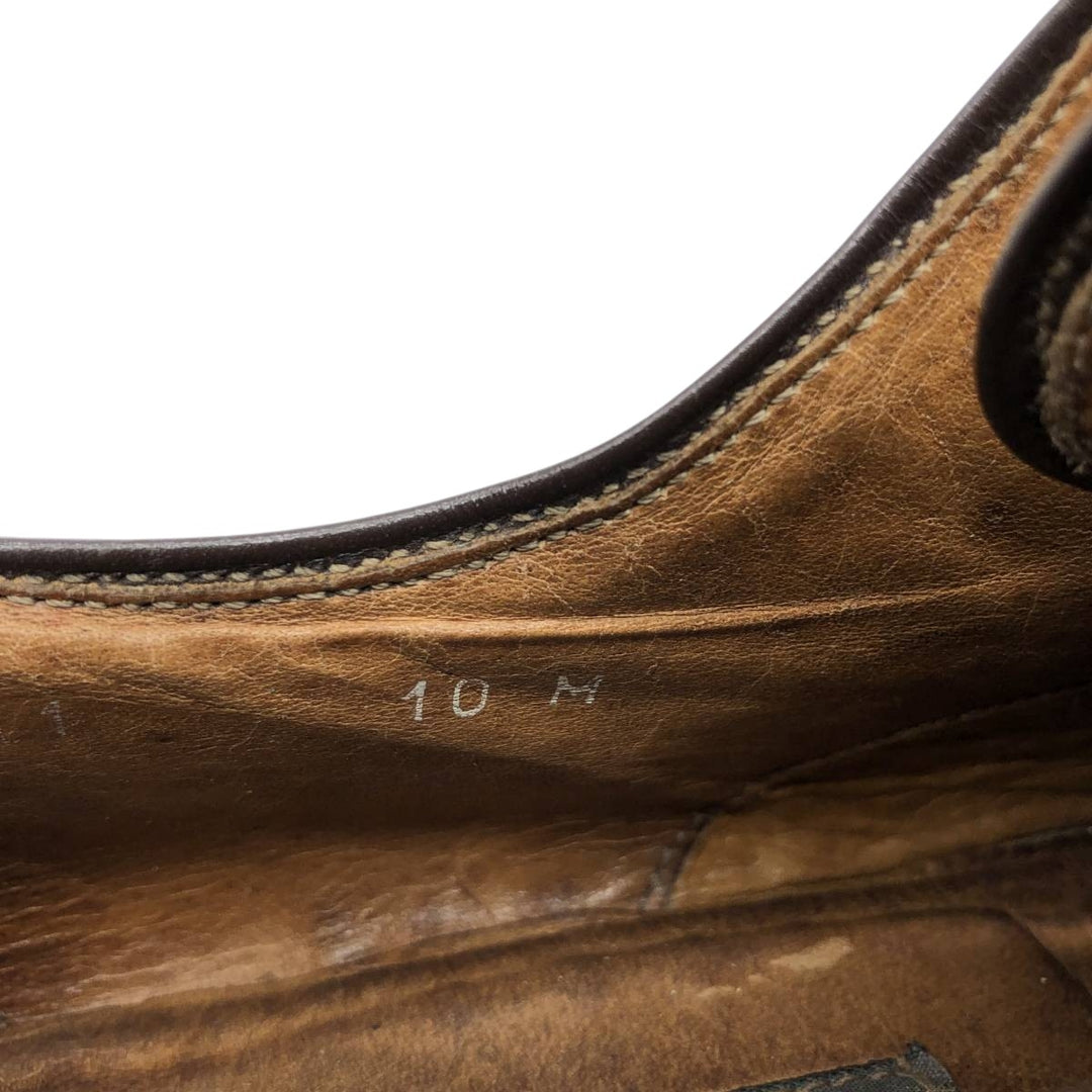 BARNEYS NEWYORK Full Brogue Wingtip Shoes, Made in Italy, Size 10M, Men's Size 11" (saa014509) Men's 28.0cm genuine leather brown type Vintage Second Hand