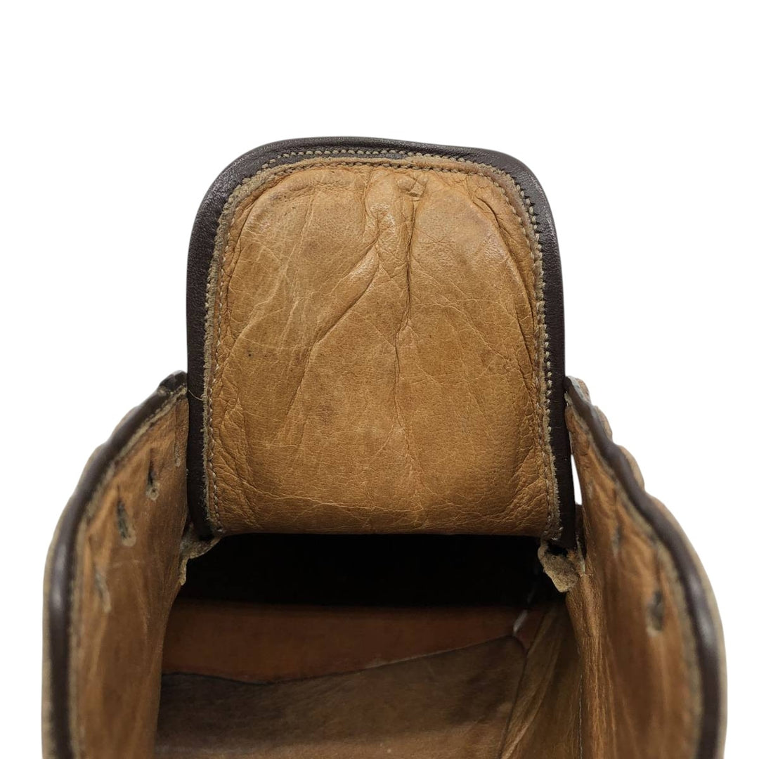 BARNEYS NEWYORK Full Brogue Wingtip Shoes, Made in Italy, Size 10M, Men's Size 11" (saa014509) Men's 28.0cm genuine leather brown type Vintage Second Hand