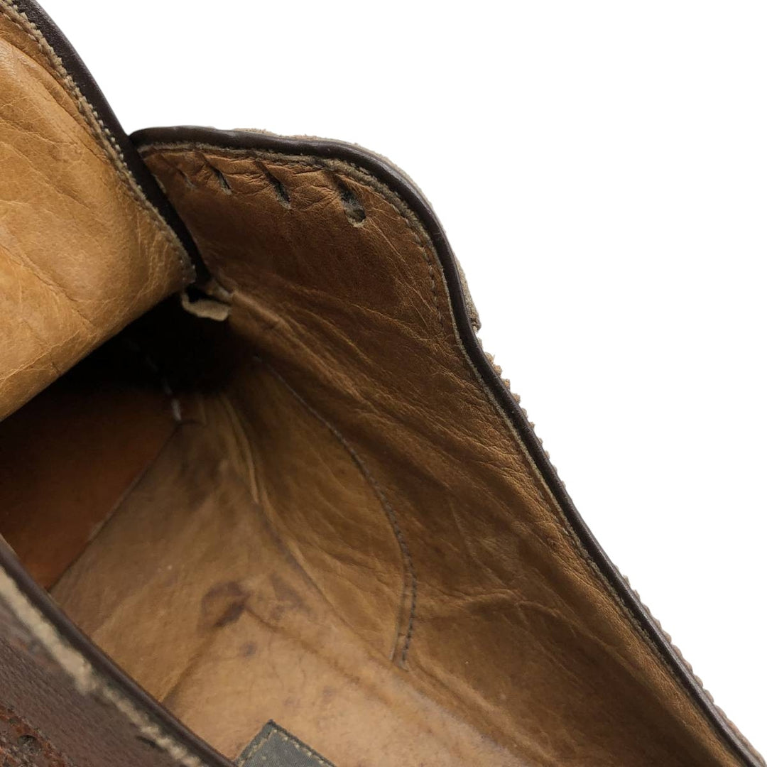 BARNEYS NEWYORK Full Brogue Wingtip Shoes, Made in Italy, Size 10M, Men's Size 11" (saa014509) Men's 28.0cm genuine leather brown type Vintage Second Hand