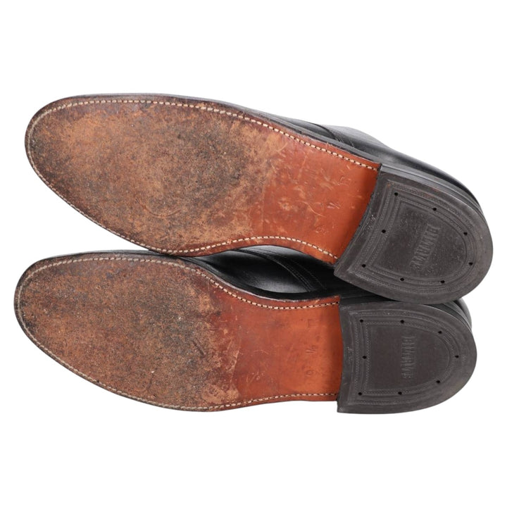 Straight tip shoes 9 1/2E Men's 27.5cm genuine leather black type Vintage Second Hand