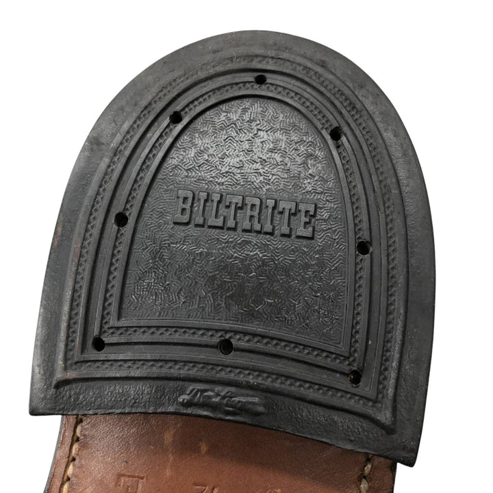 Straight tip shoes 9 1/2E Men's 27.5cm genuine leather black type Vintage Second Hand