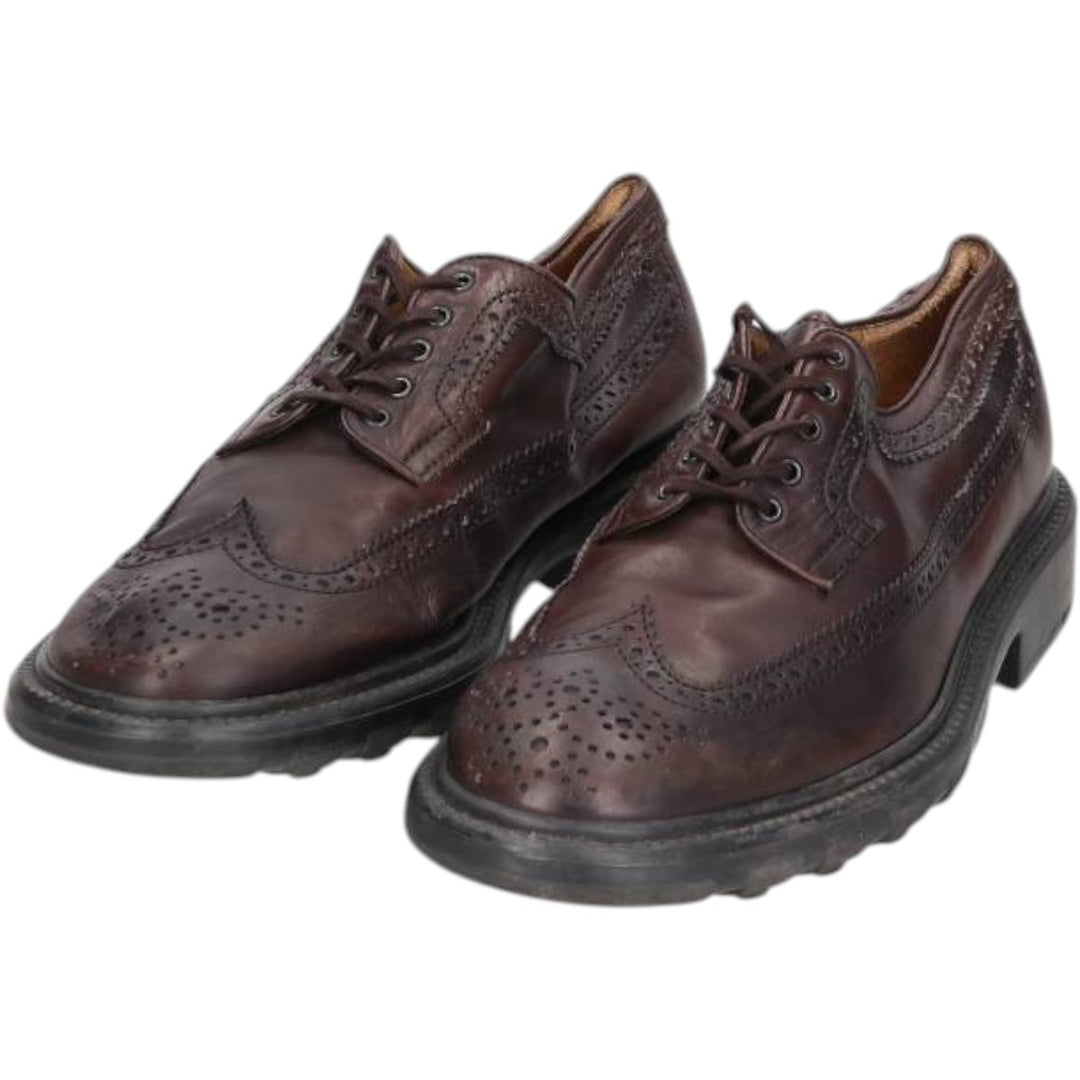 Tod's Full Brogue Wingtip Shoes, Size 9 1/2, Men's, Size 11" (saa014512) Men's 28.0cm genuine leather brown type Vintage Second Hand