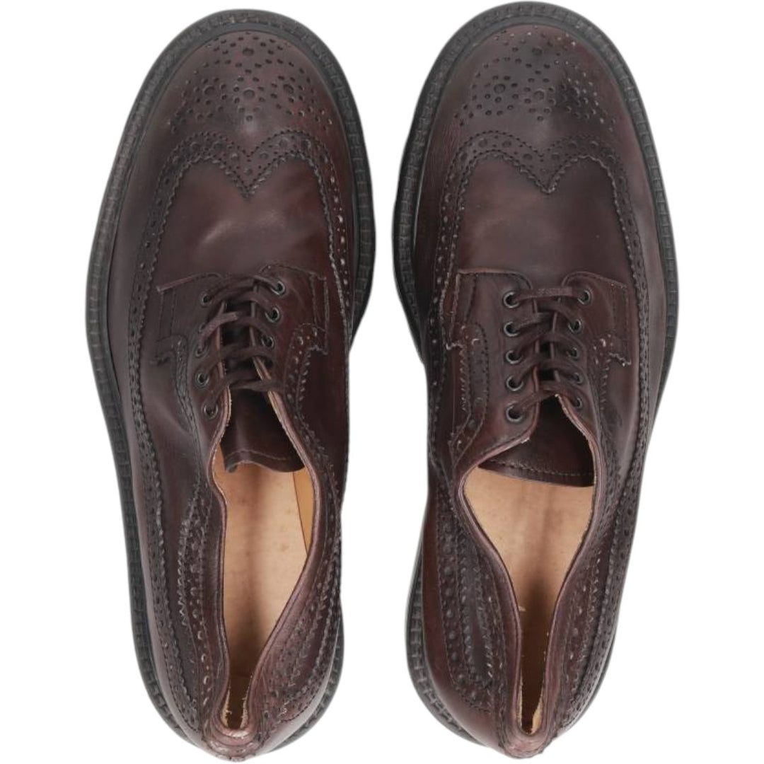 Tod's Full Brogue Wingtip Shoes, Size 9 1/2, Men's, Size 11" (saa014512) Men's 28.0cm genuine leather brown type Vintage Second Hand
