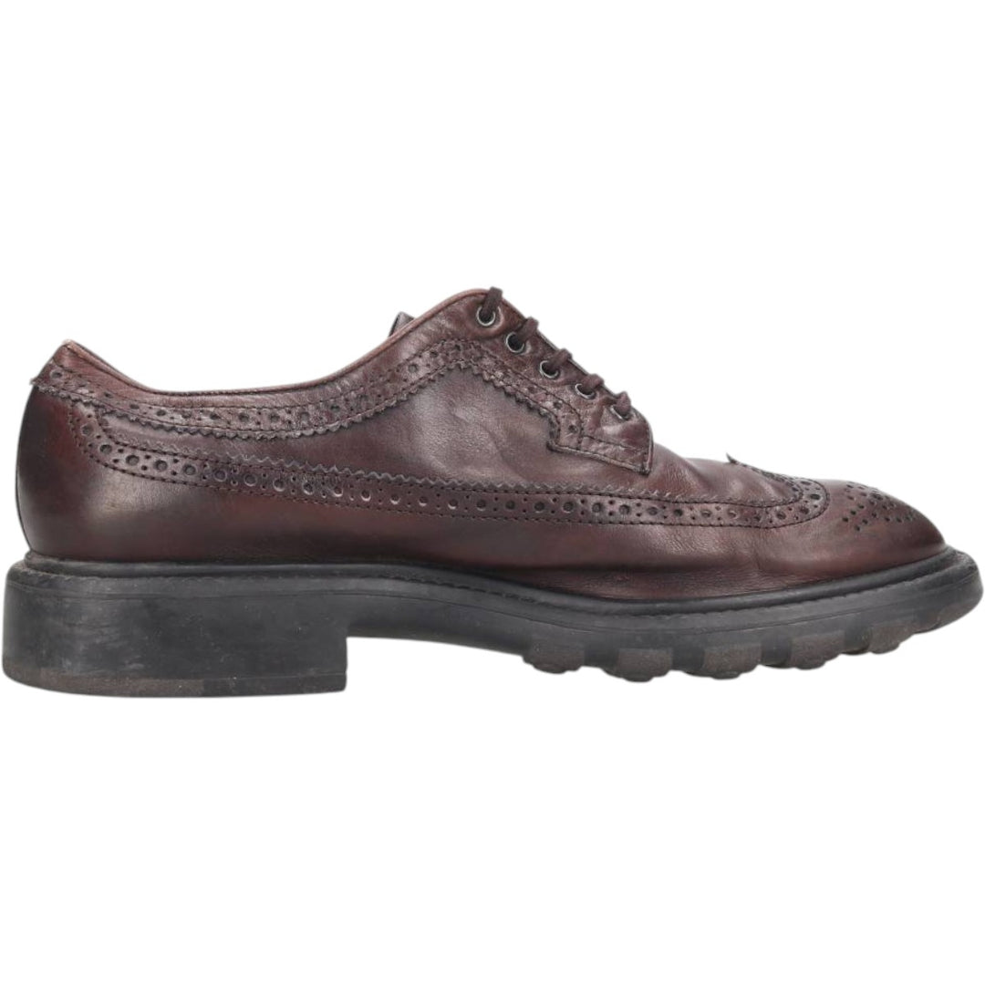 Tod's Full Brogue Wingtip Shoes, Size 9 1/2, Men's, Size 11" (saa014512) Men's 28.0cm genuine leather brown type Vintage Second Hand