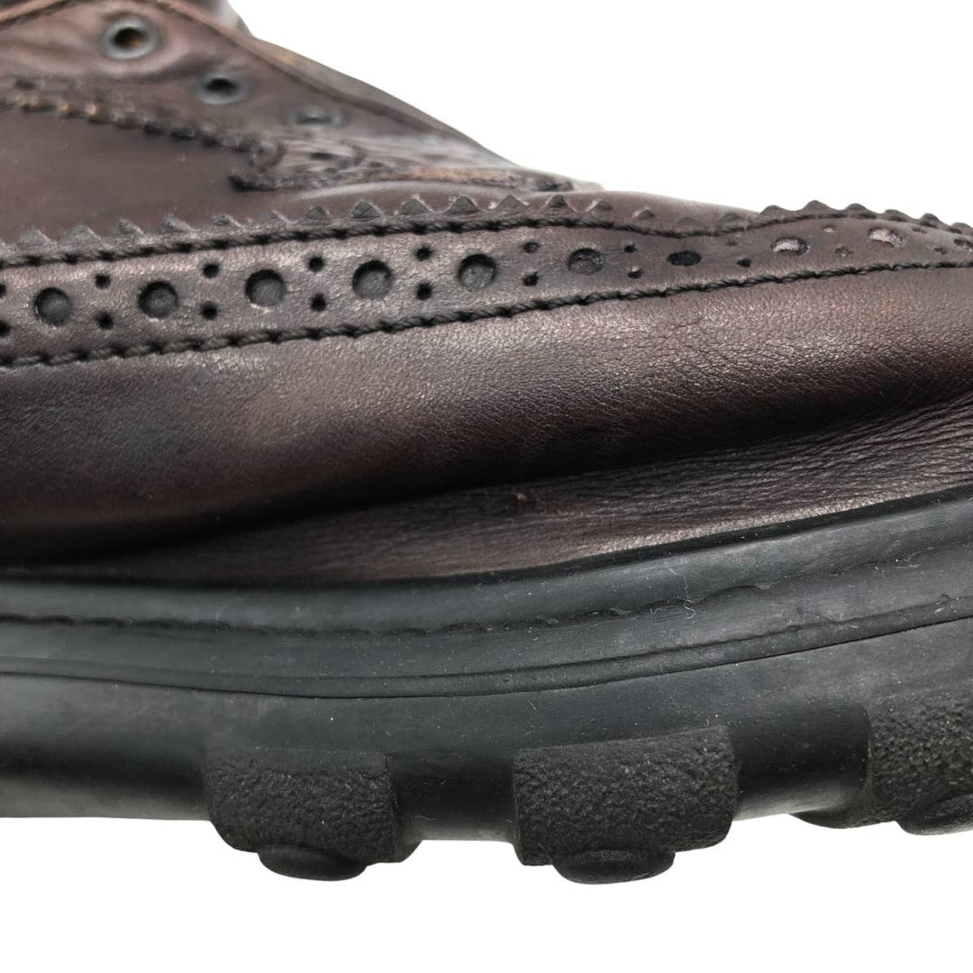 Tod's Full Brogue Wingtip Shoes, Size 9 1/2, Men's, Size 11" (saa014512) Men's 28.0cm genuine leather brown type Vintage Second Hand