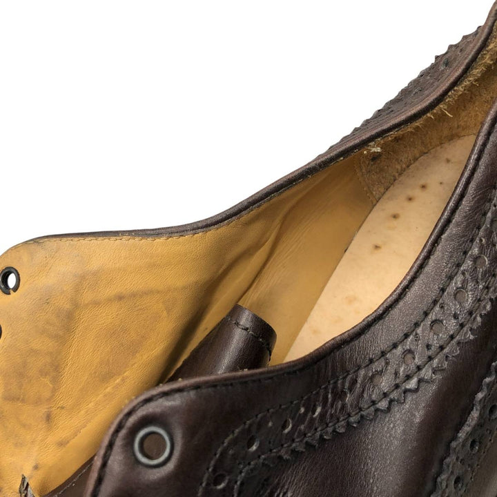 Tod's Full Brogue Wingtip Shoes, Size 9 1/2, Men's, Size 11" (saa014512) Men's 28.0cm genuine leather brown type Vintage Second Hand