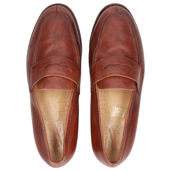 Paraboot COUSU GOODYEAX Coin Loafers, Made in France, Size 7 1/2F Men's 26.0cm genuine leather brown type Vintage Second Hand