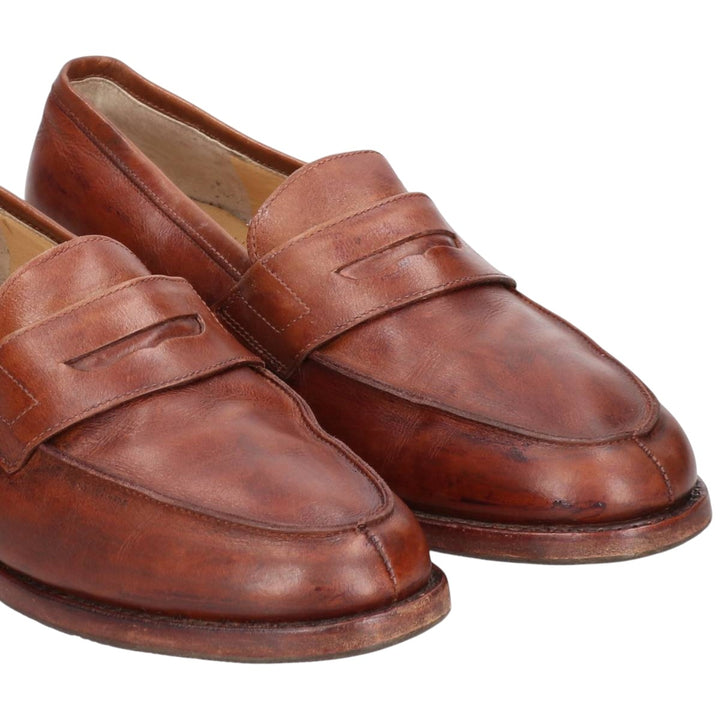 Paraboot COUSU GOODYEAX Coin Loafers, Made in France, Size 7 1/2F Men's 26.0cm genuine leather brown type Vintage Second Hand