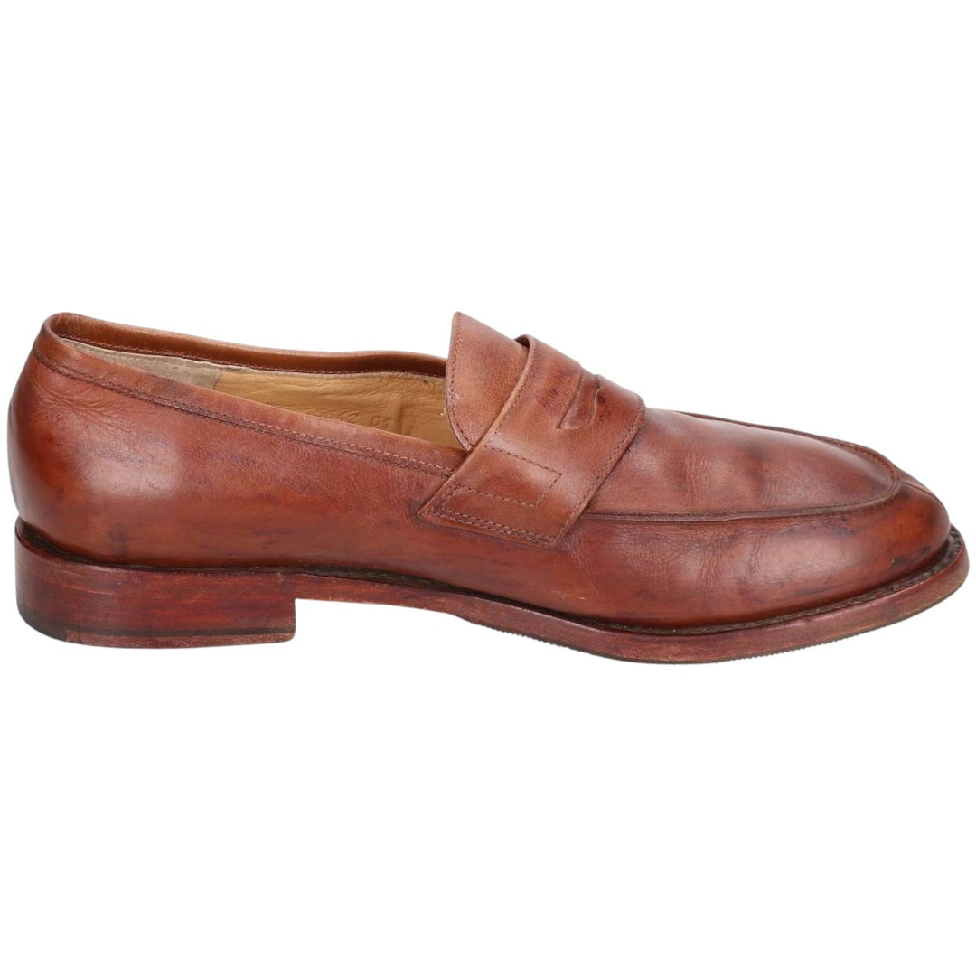 Paraboot COUSU GOODYEAX Coin Loafers, Made in France, Size 7 1/2F Men's 26.0cm genuine leather brown type Vintage Second Hand