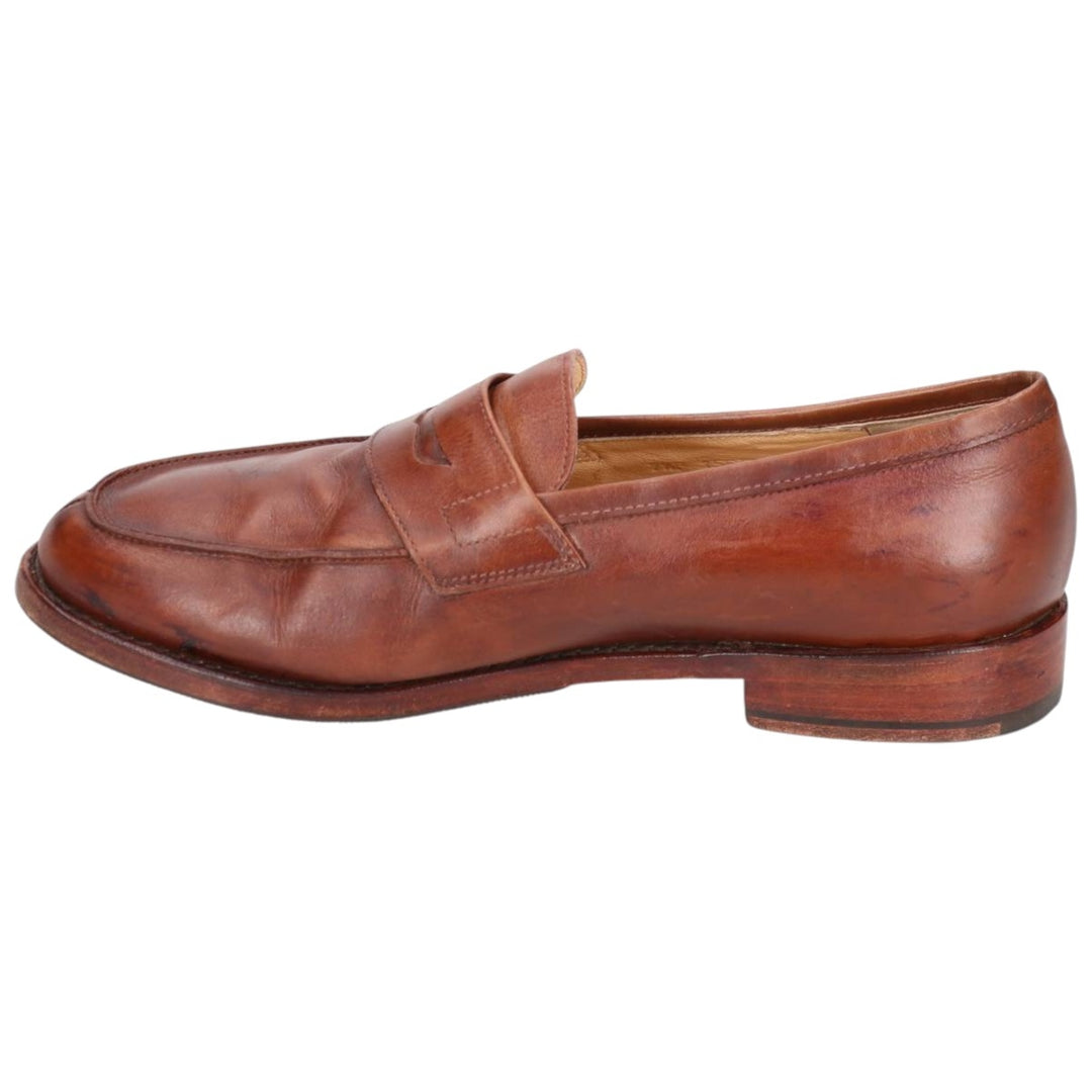 Paraboot COUSU GOODYEAX Coin Loafers, Made in France, Size 7 1/2F Men's 26.0cm genuine leather brown type Vintage Second Hand