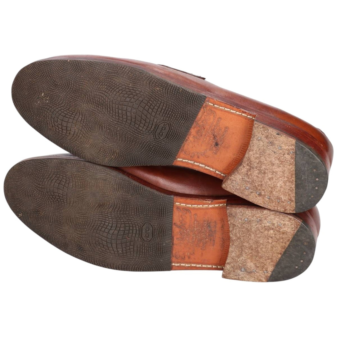 Paraboot COUSU GOODYEAX Coin Loafers, Made in France, Size 7 1/2F Men's 26.0cm genuine leather brown type Vintage Second Hand