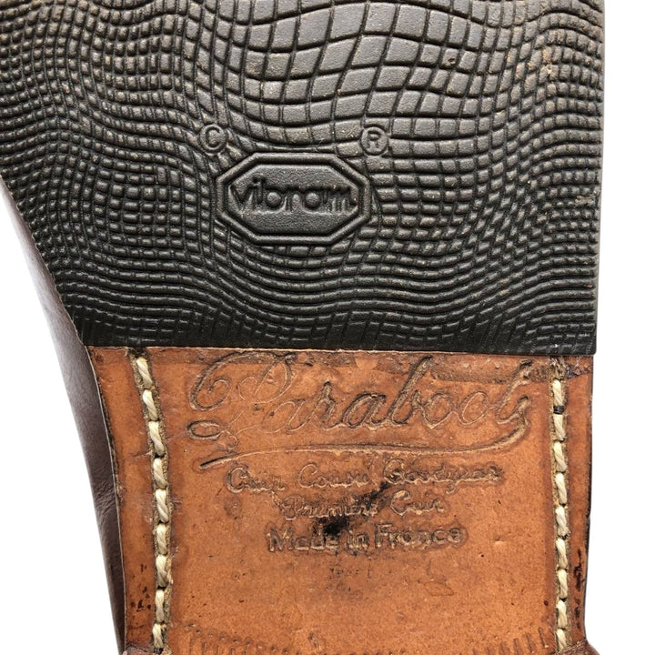 Paraboot COUSU GOODYEAX Coin Loafers, Made in France, Size 7 1/2F Men's 26.0cm genuine leather brown type Vintage Second Hand