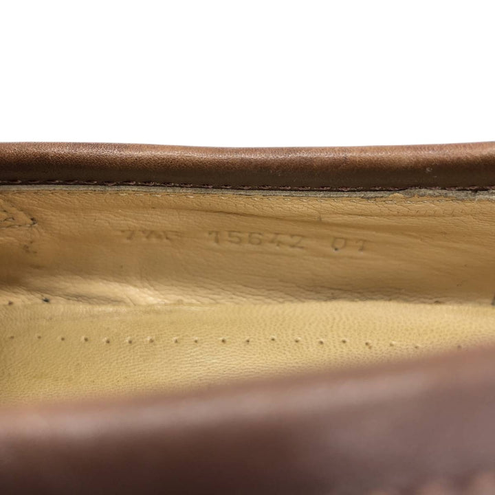 Paraboot COUSU GOODYEAX Coin Loafers, Made in France, Size 7 1/2F Men's 26.0cm genuine leather brown type Vintage Second Hand