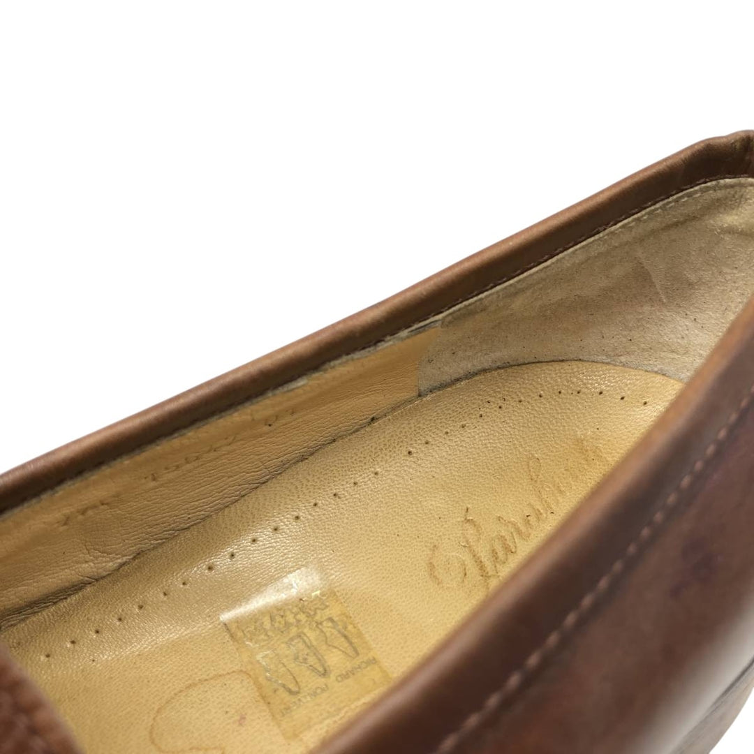 Paraboot COUSU GOODYEAX Coin Loafers, Made in France, Size 7 1/2F Men's 26.0cm genuine leather brown type Vintage Second Hand