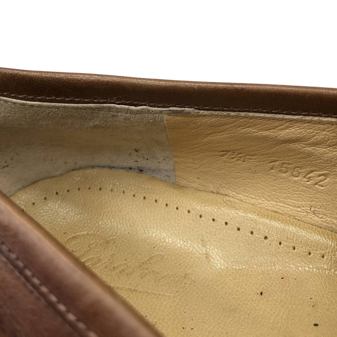 Paraboot COUSU GOODYEAX Coin Loafers, Made in France, Size 7 1/2F Men's 26.0cm genuine leather brown type Vintage Second Hand