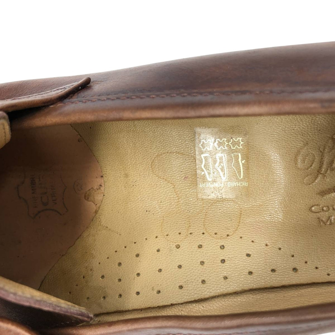 Paraboot COUSU GOODYEAX Coin Loafers, Made in France, Size 7 1/2F Men's 26.0cm genuine leather brown type Vintage Second Hand