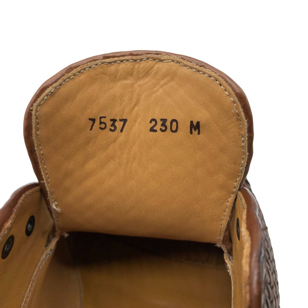 MEZLAN Crocodile Embossed Braided Straight Tip Shoes, Made in Spain, Size 10M, Men's Size 11" /saa014514 Men's 28.0cm genuine leather brown type Vintage Second Hand