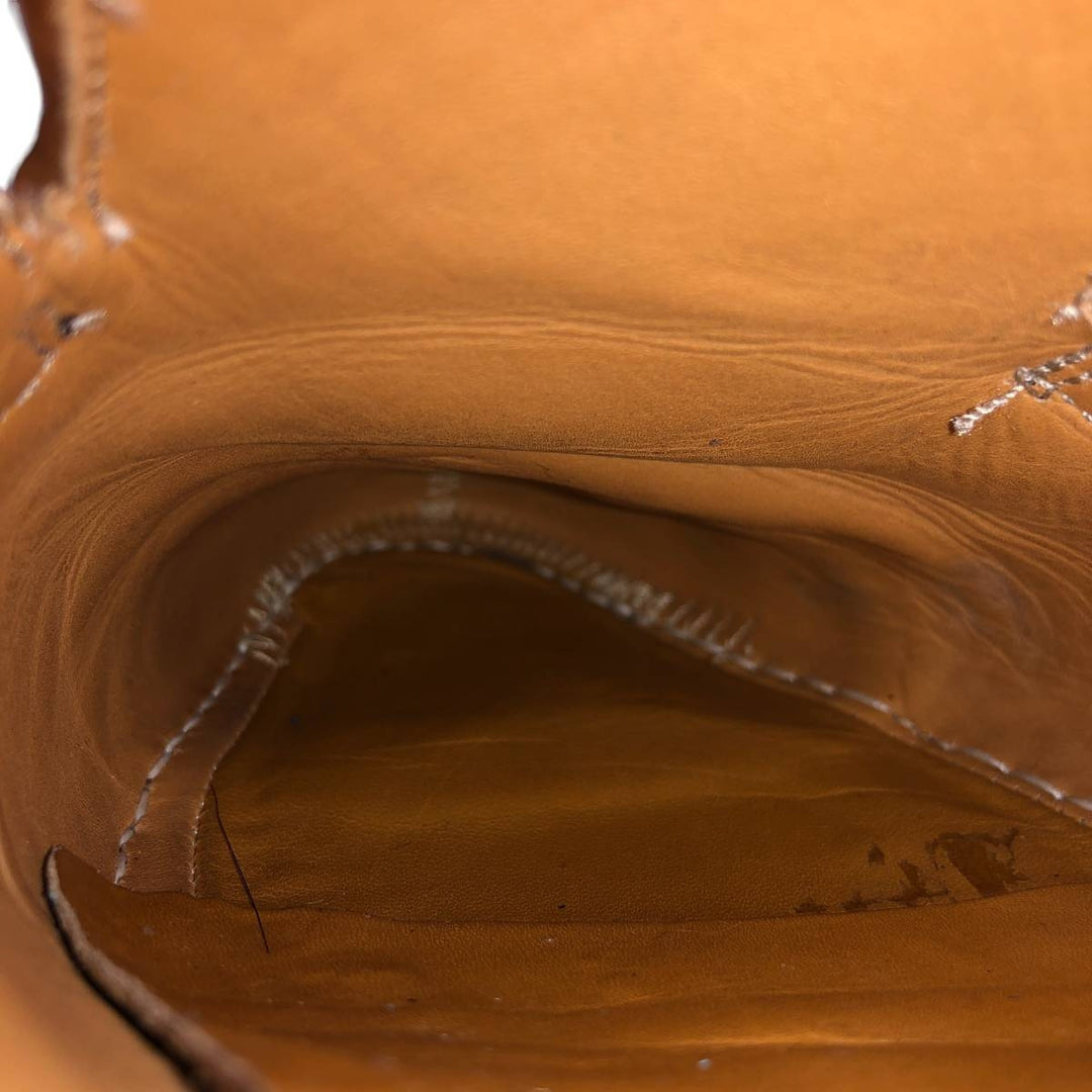 MEZLAN Crocodile Embossed Braided Straight Tip Shoes, Made in Spain, Size 10M, Men's Size 11" /saa014514 Men's 28.0cm genuine leather brown type Vintage Second Hand