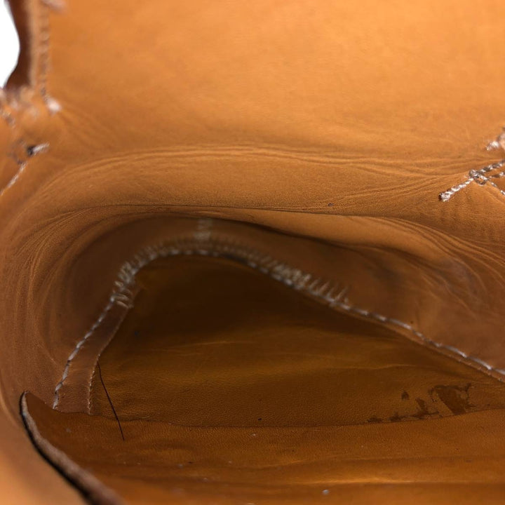 MEZLAN Crocodile Embossed Braided Straight Tip Shoes, Made in Spain, Size 10M, Men's Size 11" /saa014514 Men's 28.0cm genuine leather brown type Vintage Second Hand