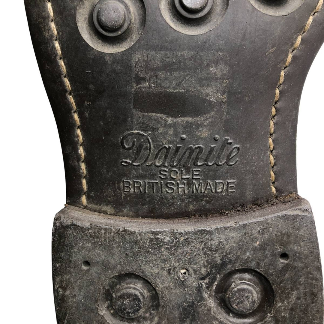 Tricker's BOURTON Full-Brogue Wingtip Shoes, Made in England, Men's, Size 10.4" (saa014515) Men's 26.5cm genuine leather brown type Vintage Second Hand