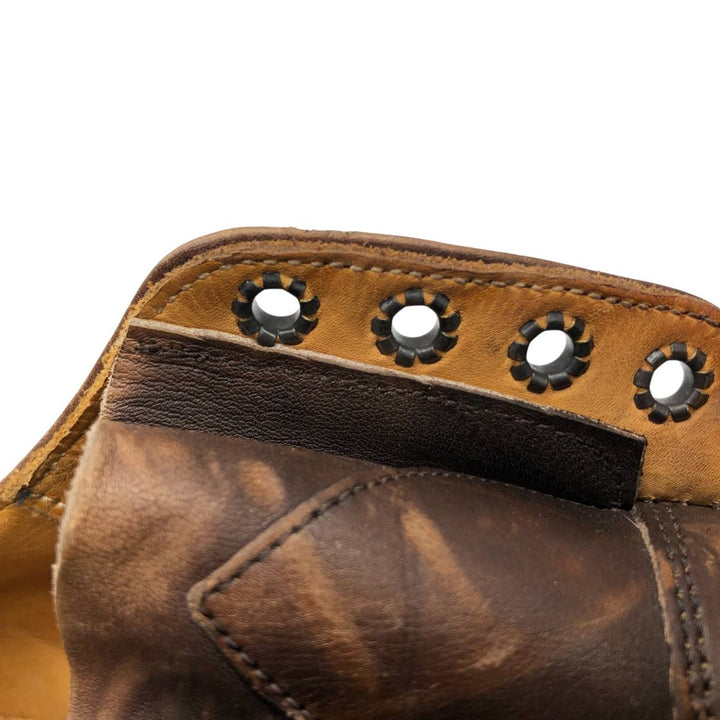 Tricker's BOURTON Full-Brogue Wingtip Shoes, Made in England, Men's, Size 10.4" (saa014515) Men's 26.5cm genuine leather brown type Vintage Second Hand