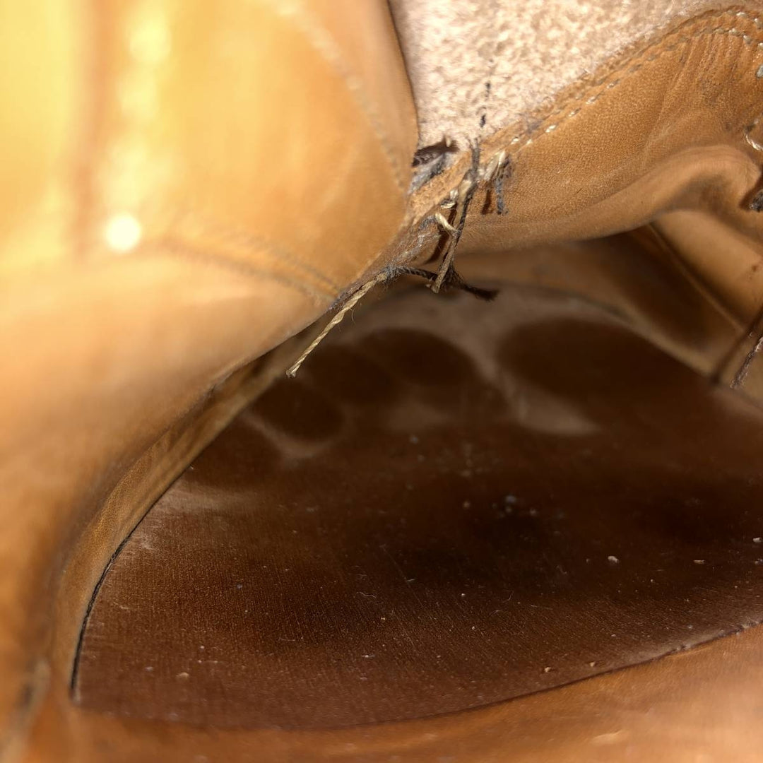 Tricker's BOURTON Full-Brogue Wingtip Shoes, Made in England, Men's, Size 10.4" (saa014515) Men's 26.5cm genuine leather brown type Vintage Second Hand