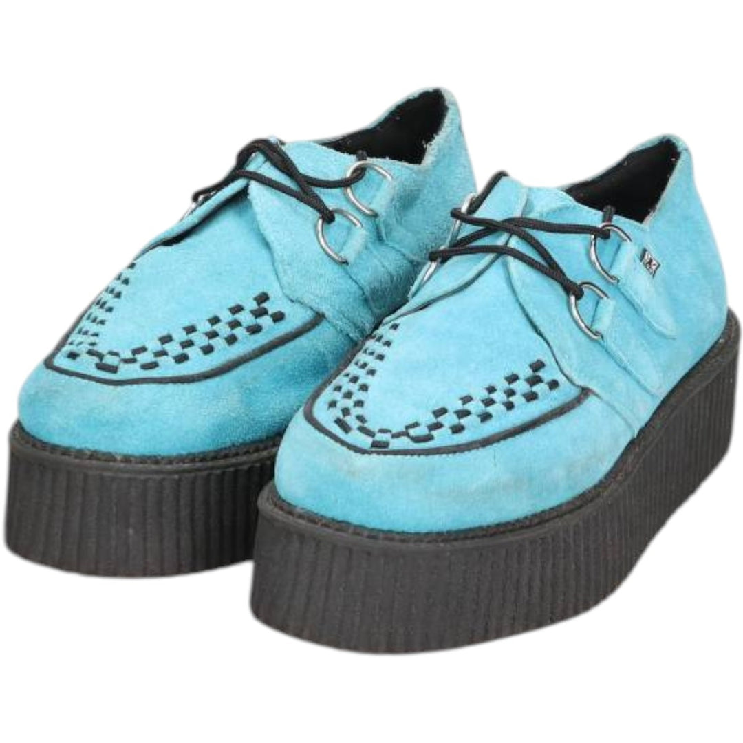 TUK Suede Platform Creeper Shoes, Size 8 Men's 26.0cm suede Blue type light blue Vintage Second Hand