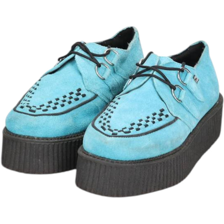 TUK Suede Platform Creeper Shoes, Size 8 Men's 26.0cm suede Blue type light blue Vintage Second Hand