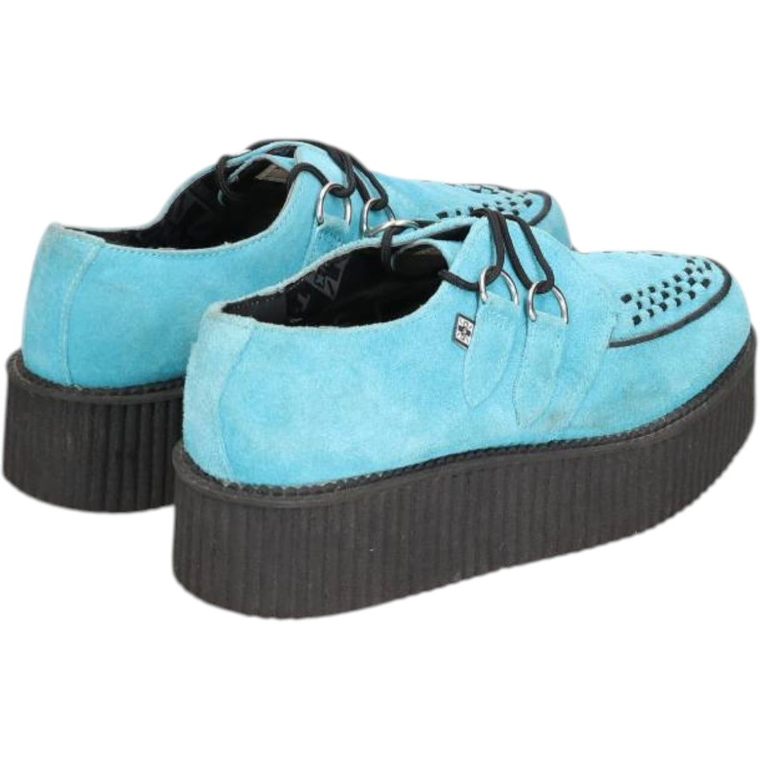 TUK Suede Platform Creeper Shoes, Size 8 Men's 26.0cm suede Blue type light blue Vintage Second Hand