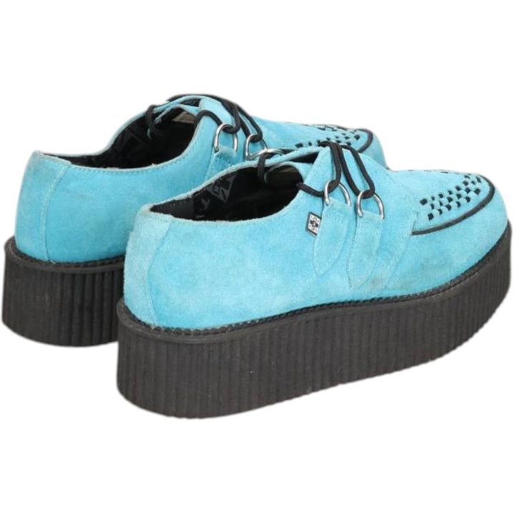 TUK Suede Platform Creeper Shoes, Size 8 Men's 26.0cm suede Blue type light blue Vintage Second Hand