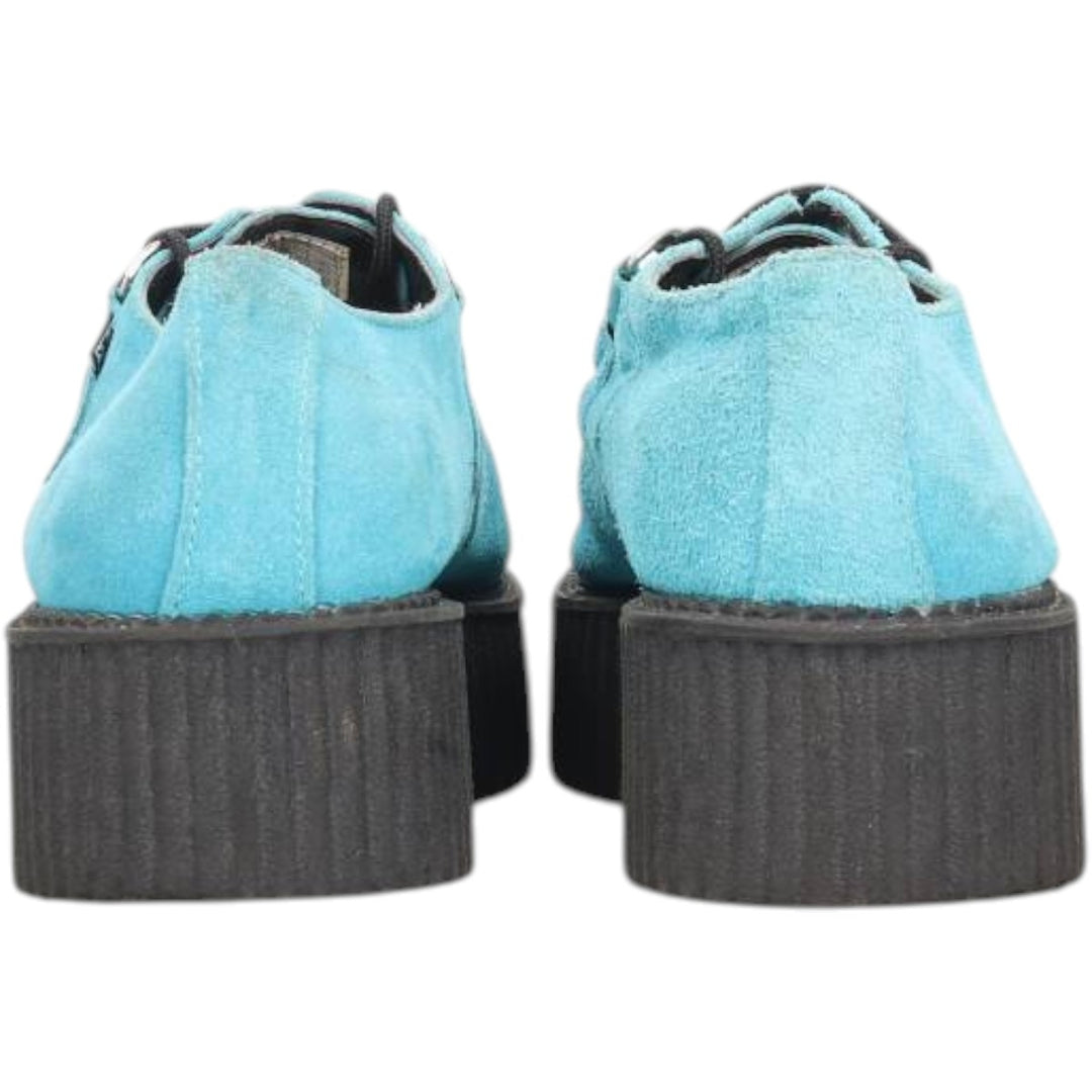 TUK Suede Platform Creeper Shoes, Size 8 Men's 26.0cm suede Blue type light blue Vintage Second Hand