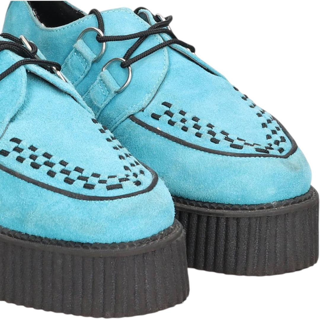 TUK Suede Platform Creeper Shoes, Size 8 Men's 26.0cm suede Blue type light blue Vintage Second Hand