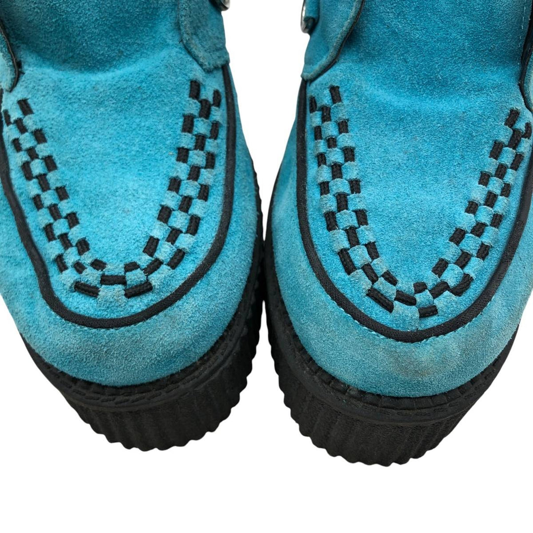 TUK Suede Platform Creeper Shoes, Size 8 Men's 26.0cm suede Blue type light blue Vintage Second Hand