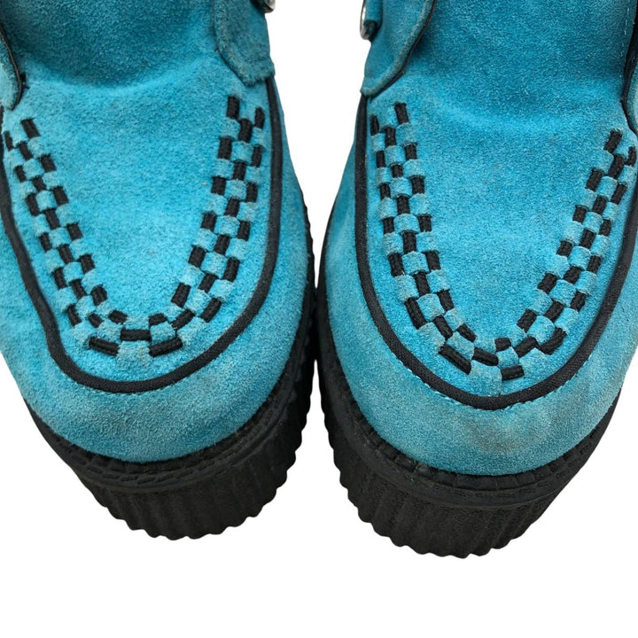 TUK Suede Platform Creeper Shoes, Size 8 Men's 26.0cm suede Blue type light blue Vintage Second Hand