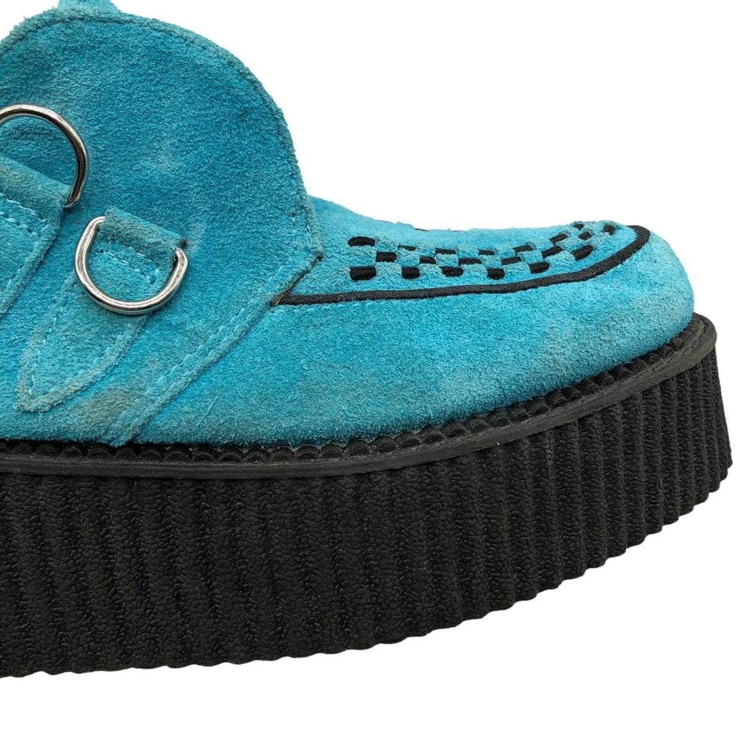 TUK Suede Platform Creeper Shoes, Size 8 Men's 26.0cm suede Blue type light blue Vintage Second Hand