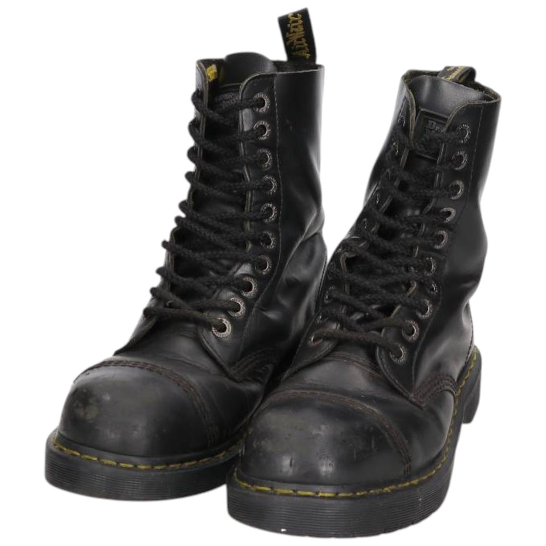 Dr. Martens 10-eye boots Men's 27.0cm unclear black type Vintage Second Hand