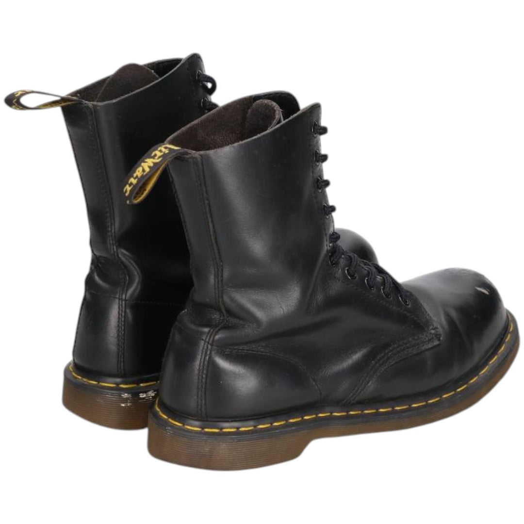 Dr. Martens 10-Eye Boots 9 Men's 28.0cm unclear black type Vintage Second Hand