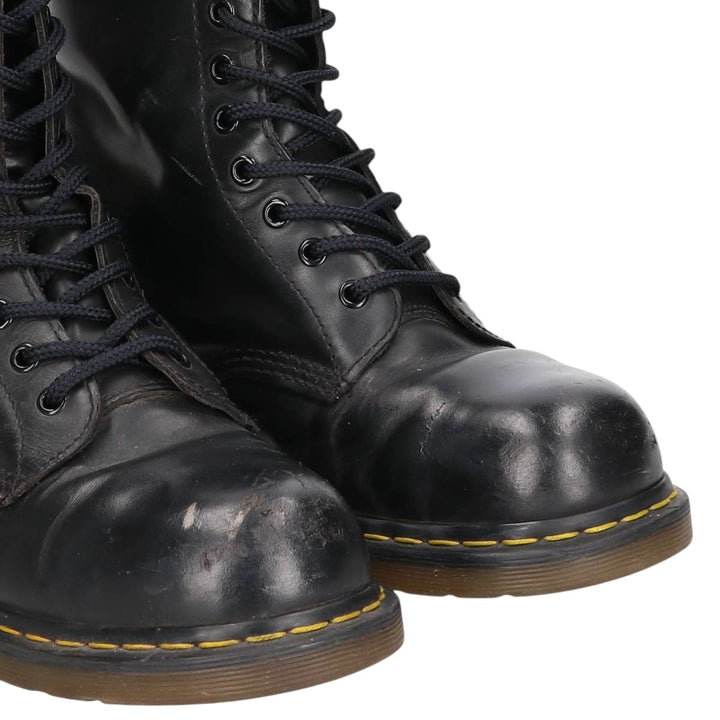 Dr. Martens 10-Eye Boots 9 Men's 28.0cm unclear black type Vintage Second Hand