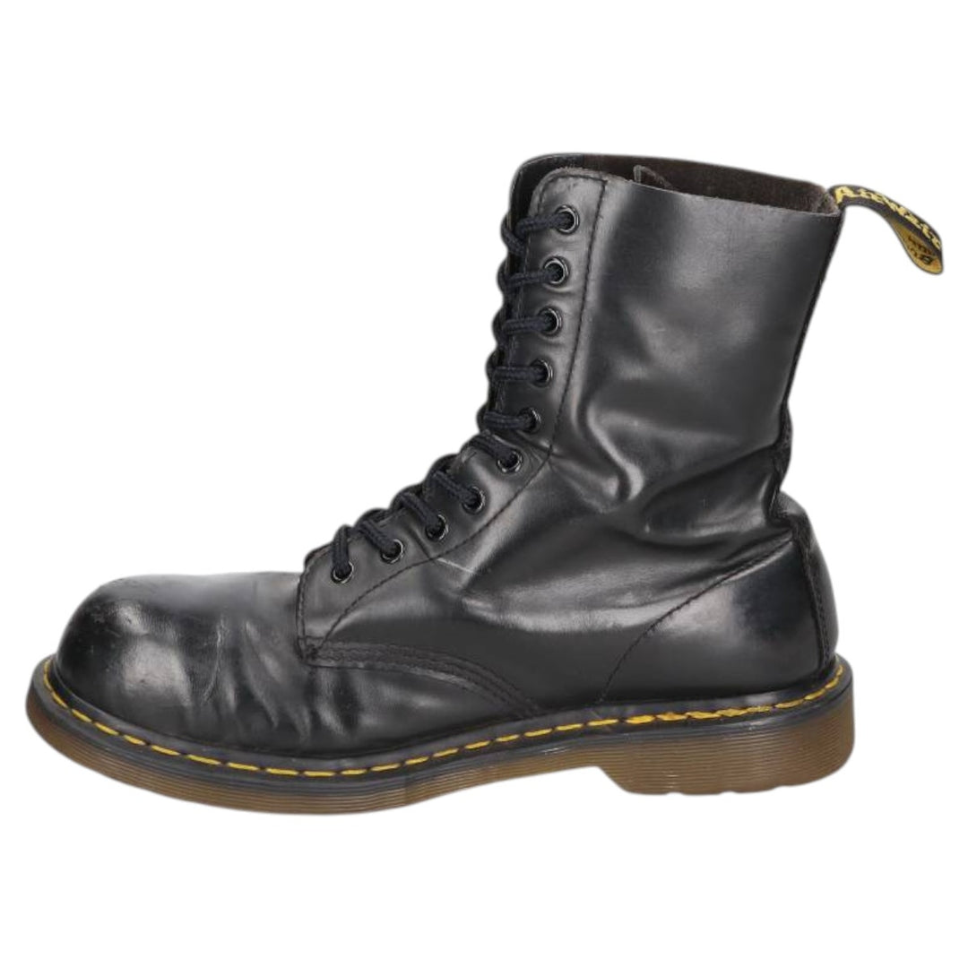 Dr. Martens 10-Eye Boots 9 Men's 28.0cm unclear black type Vintage Second Hand