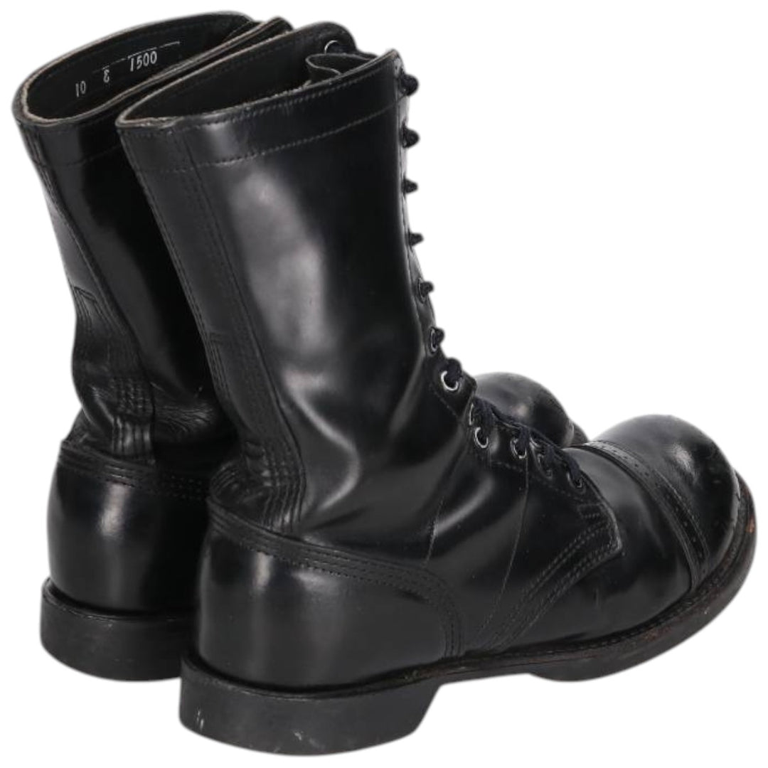 1980s Corcoran Steel Toe Straight Tip Military Jump Boots, Made in USA, Size 10E, Men's Size 11" /saa014530 Men's 28.0cm genuine leather black type Vintage Second Hand