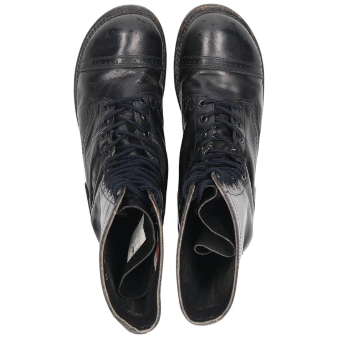 1980s Corcoran Steel Toe Straight Tip Military Jump Boots, Made in USA, Size 10E, Men's Size 11" /saa014530 Men's 28.0cm genuine leather black type Vintage Second Hand