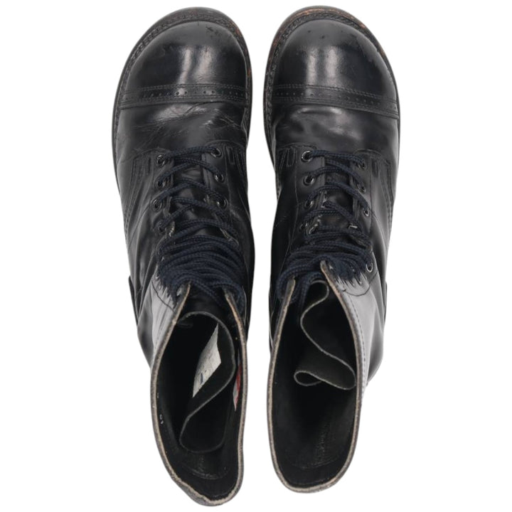 1980s Corcoran Steel Toe Straight Tip Military Jump Boots, Made in USA, Size 10E, Men's Size 11" /saa014530 Men's 28.0cm genuine leather black type Vintage Second Hand