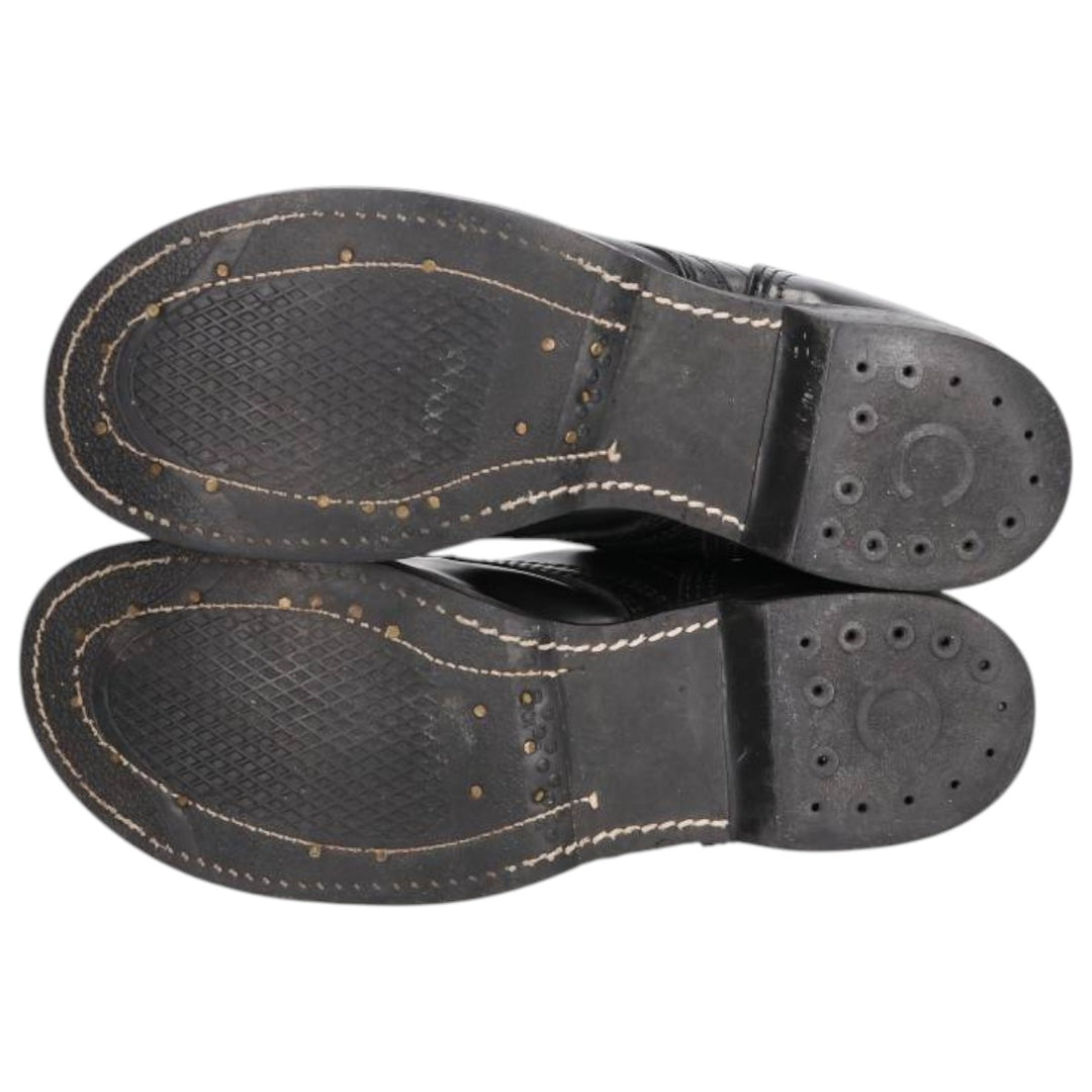 1980s Corcoran Steel Toe Straight Tip Military Jump Boots, Made in USA, Size 10E, Men's Size 11" /saa014530 Men's 28.0cm genuine leather black type Vintage Second Hand