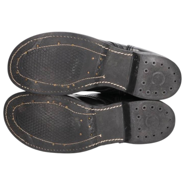 1980s Corcoran Steel Toe Straight Tip Military Jump Boots, Made in USA, Size 10E, Men's Size 11" /saa014530 Men's 28.0cm genuine leather black type Vintage Second Hand